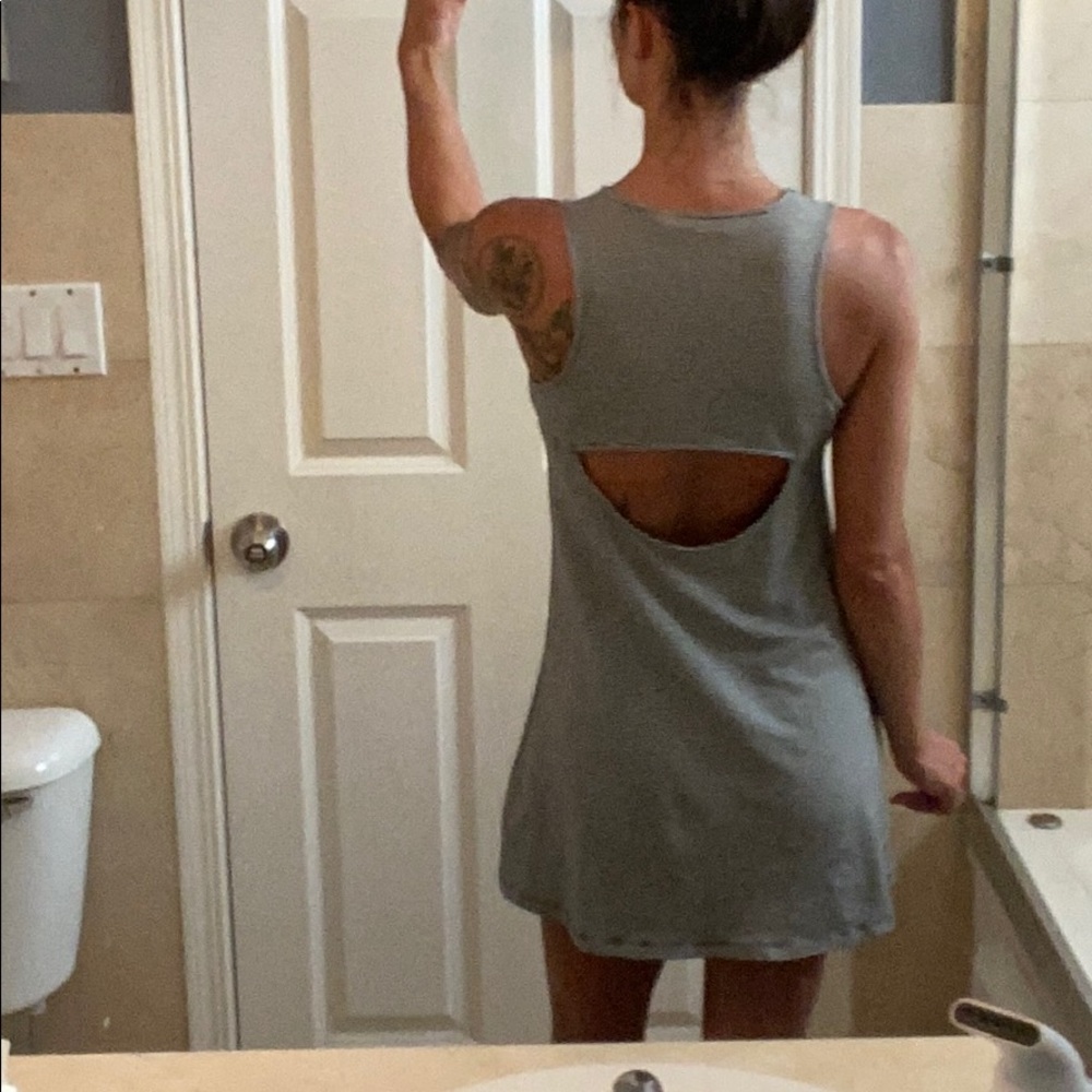 Open back tank dress